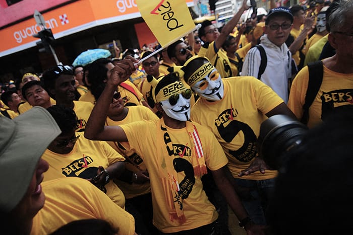 Bersih 0.5 rally is for demanding Malaysia Prime Minister Najib Razak to step down and for fair elections on November 19,2016 in Kuala Lumpur, Malaysia. Photo by Miera Zulyana / NurPhoto / NurPhoto via AFP